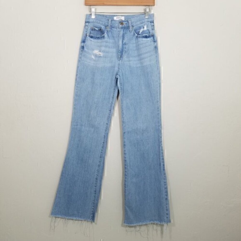 Pistola High Rise Distressed Jeans Light Wash Blue Size 26